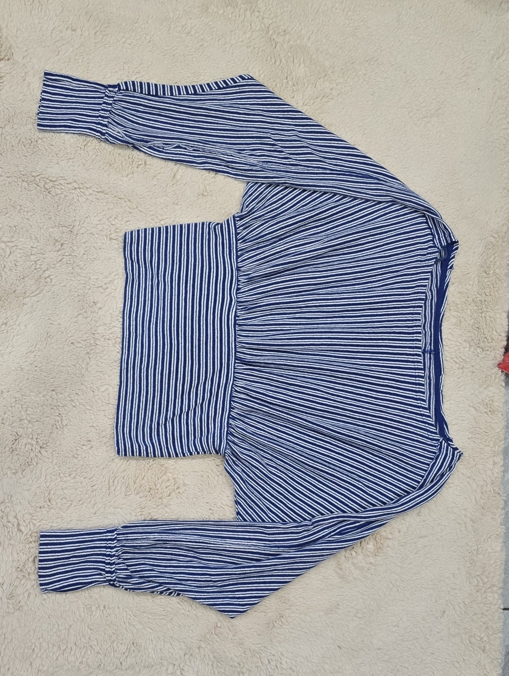 We The Free Blue and White Striped Top